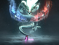 一刀传世红蓝魔龙主题画面